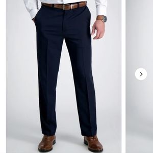 HAGGAR Cool 18 Performance Classic Fit Blue Pants. NWT.